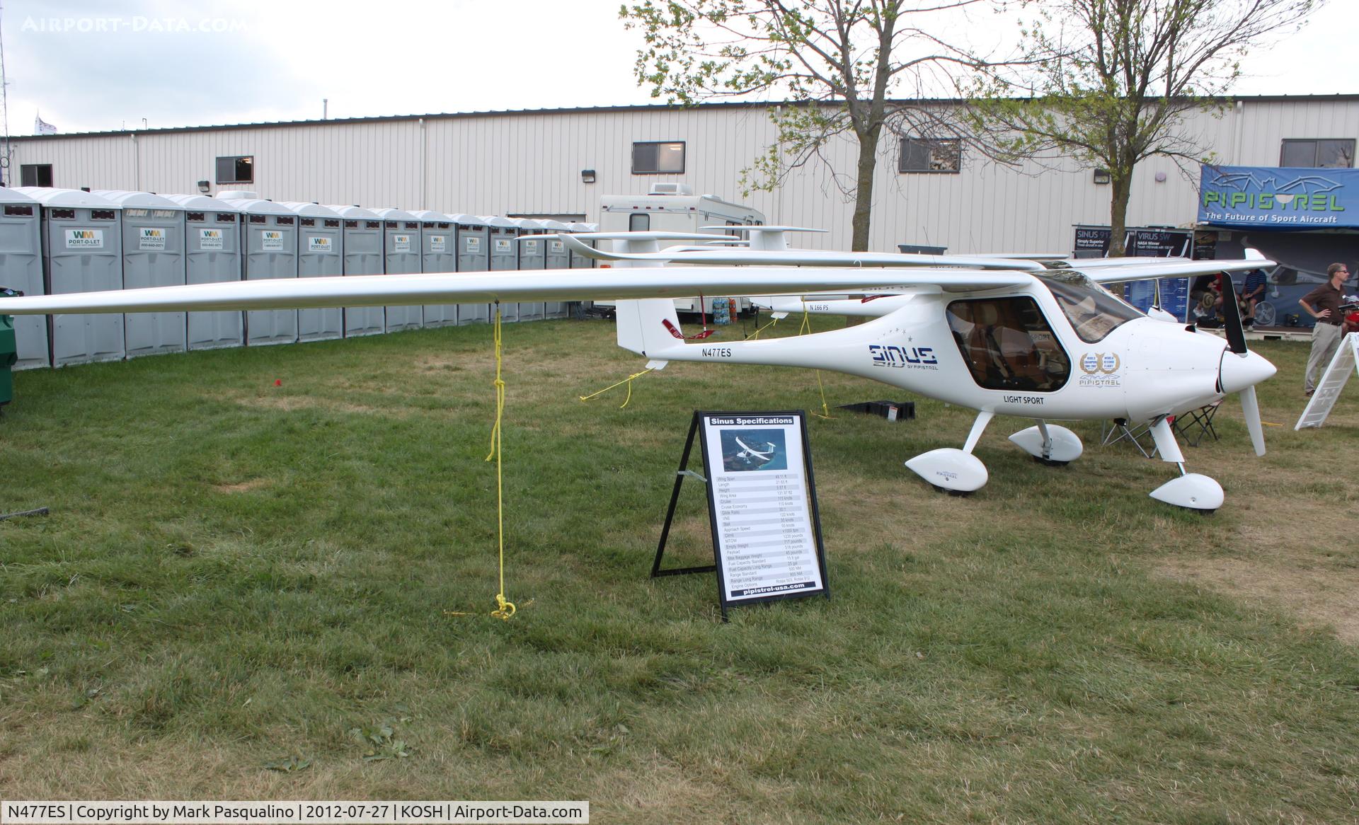 N477ES, 2011 Pipistrel Sinus C/N 399SN912, Pipistrel LSA Srl Sinus