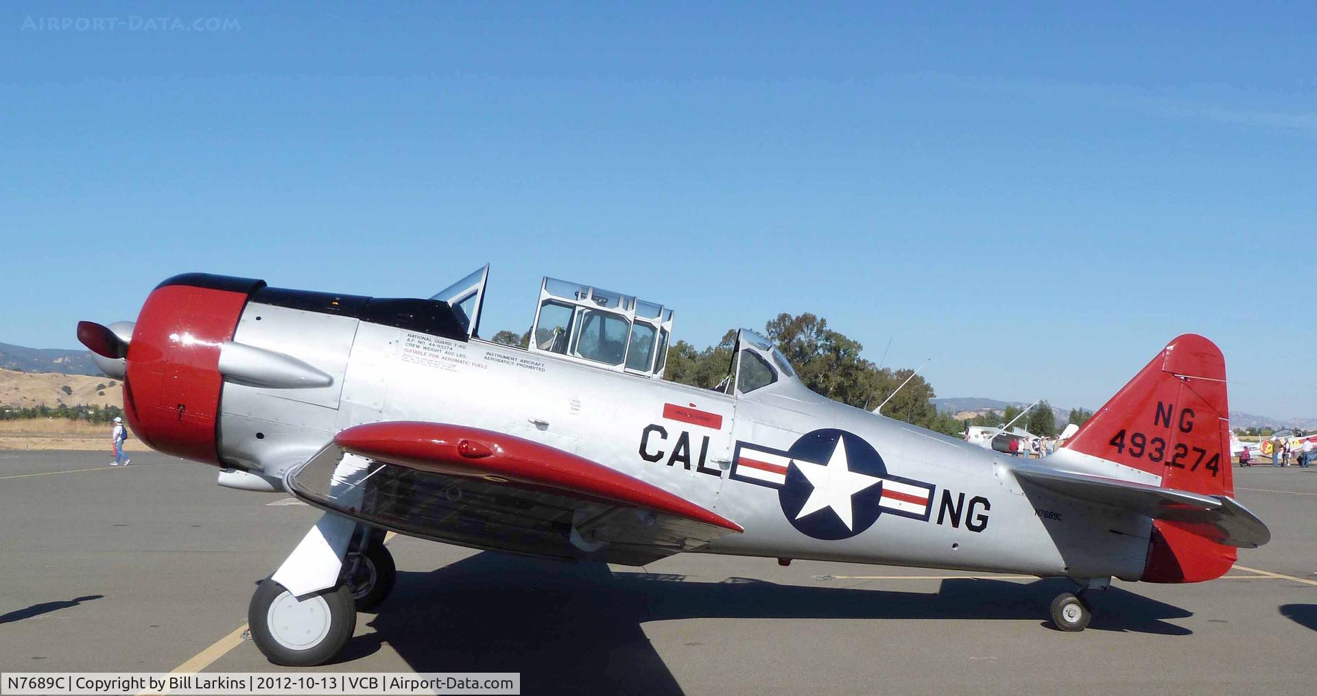 N7689C, 1949 North American T-6G Texan C/N 168-687, Visitor for Mustang Day
