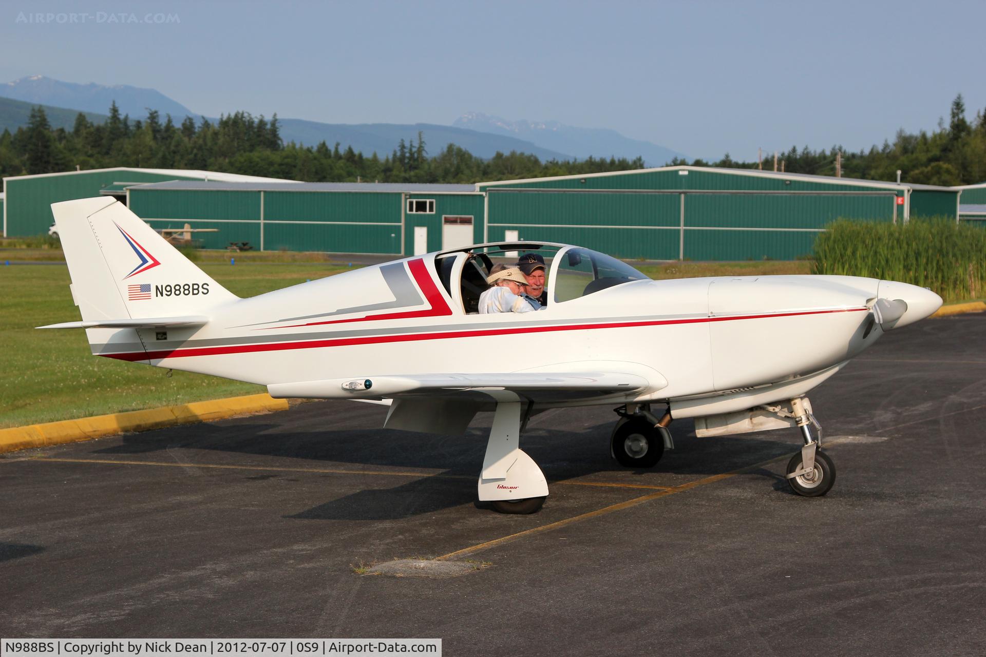 N988BS, 1988 Stoddard-Hamilton Glasair SHA C/N 600R, 0S9 WA