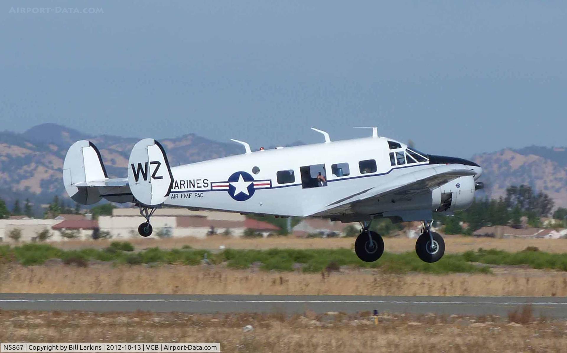 N5867, 1957 Beech E18S C/N BA-333, Participating in Mustang Day.