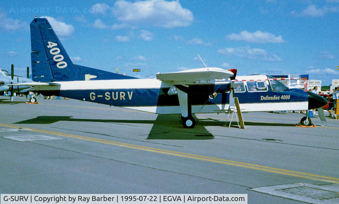 G-SURV, 1994 Pilatus Britten-Norman BN-2T Defender AL1 C/N 4005, Britten-Norman BN-2T-4S Defender AL.1 [4005] (Britten-Norman Aircraft Ltd) RAF Fairford~G 22/07/1995