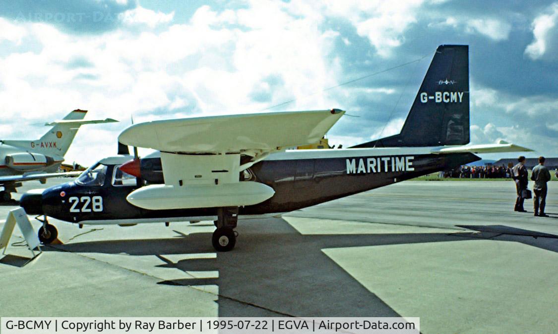 G-BCMY, 1974 Britten-Norman BN-2T Islander C/N 419, Britten-Norman BN-2T Islander [0419] (Britten-Norman Aircraft Ltd) RAF Fairford~G 22/07/1995