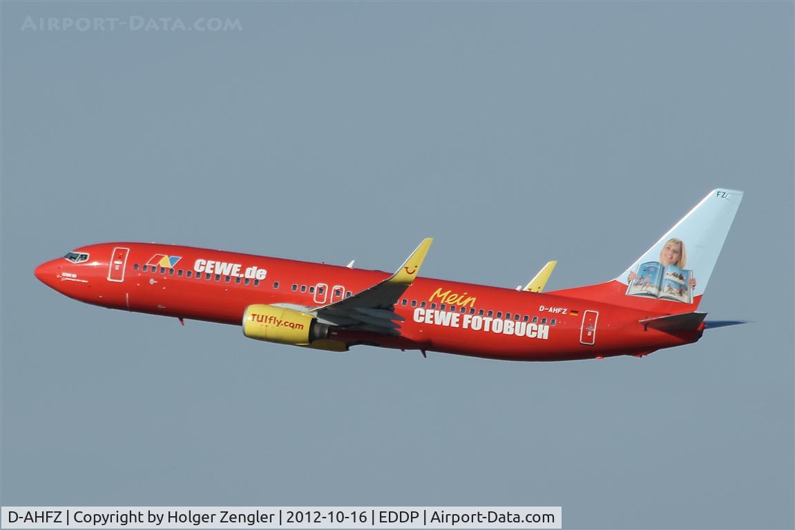 D-AHFZ, 2001 Boeing 737-8K5 C/N 30883, Leaving LEJ for a southern destination....