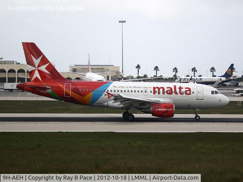 9H-AEH, 2004 Airbus A319-111 C/N 2122, First Airmalta A319 (reg 9H-AEH) arriving in Malta with new livery. Departed on first commercial flight to Frankfurt an hour later. (18.10.2012)