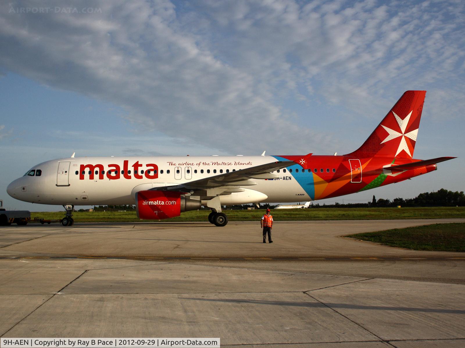 9H-AEN, 2005 Airbus A320-214 C/N 2665, New branding and colors for Airmalta. First A320 Aircraft arrived at 4.15pm and gave an air display prior to landing during the Malta International Airshow 2012 before operating first commercial flight to St Petersburg.