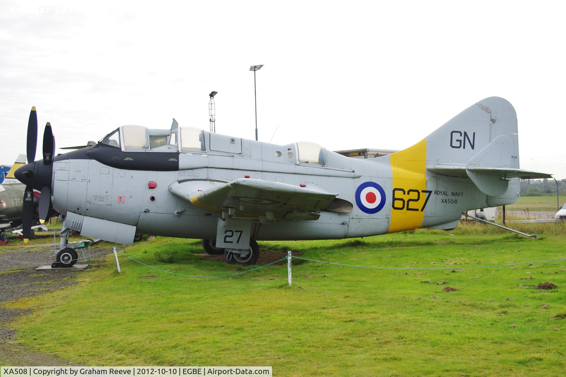 XA508, 1955 Fairey Gannet T.2 C/N F9327, Preserved at the Midland Air Museum.