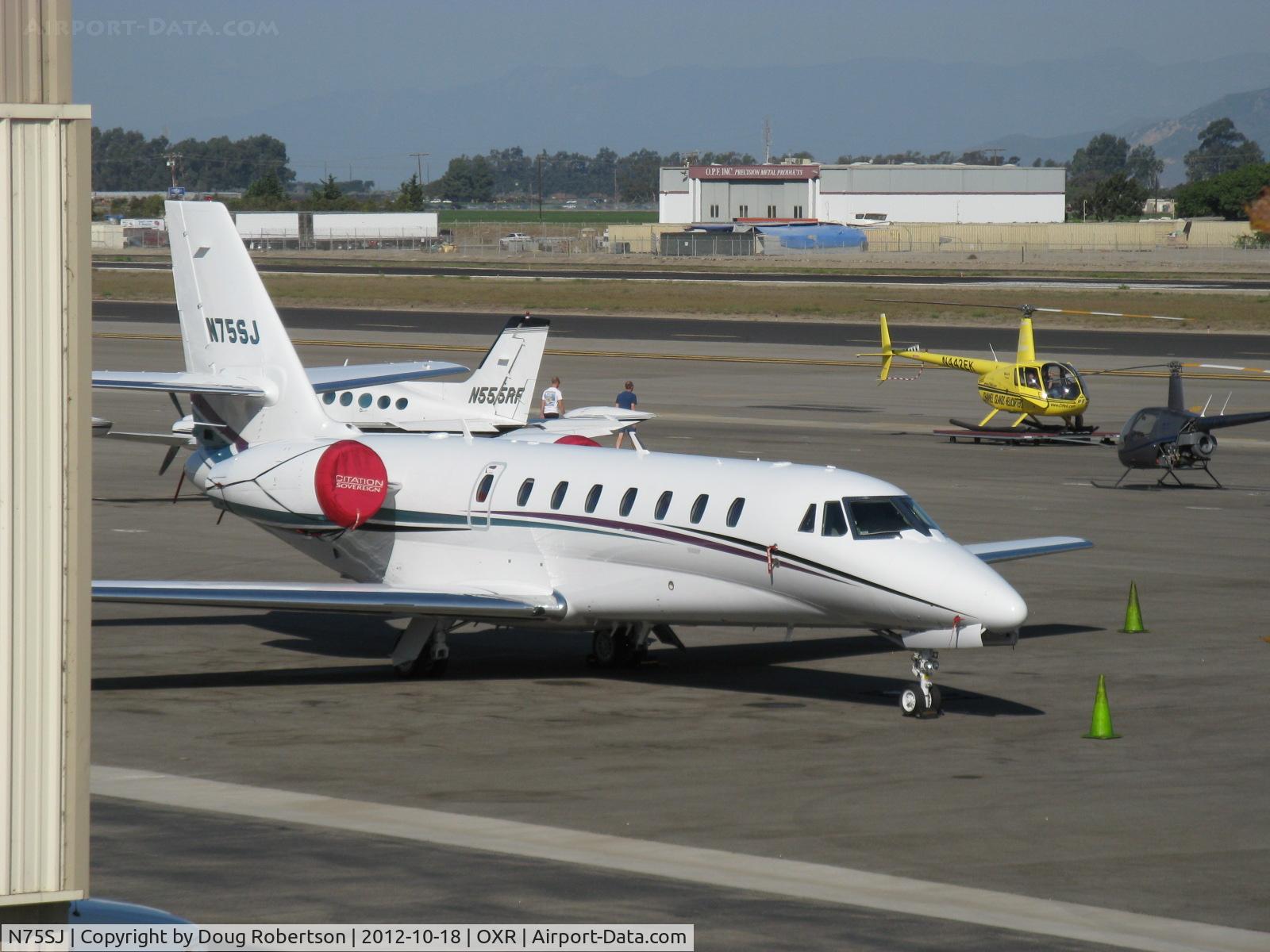 N75SJ, 2007 Cessna 680 Citation Sovereign C/N 680-0166, 2007 Cessna 680 CITATION SOVEREIGN, two P&W(C) PW306C Turbofans with FADEC, 5,770 lb st each flat rated to ISA +15 deg. C. Closeup shot.