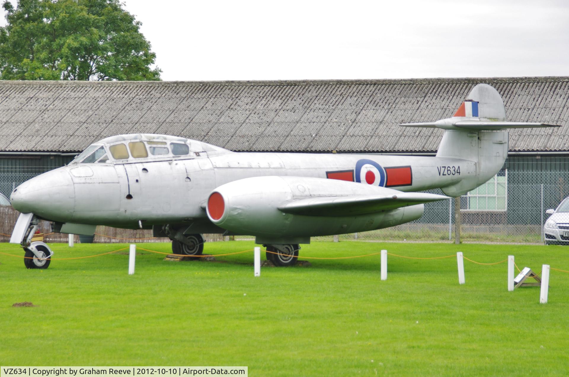 VZ634, Gloster Meteor T.7 C/N Not found VZ634, Preserved at the Newark Air Museum.