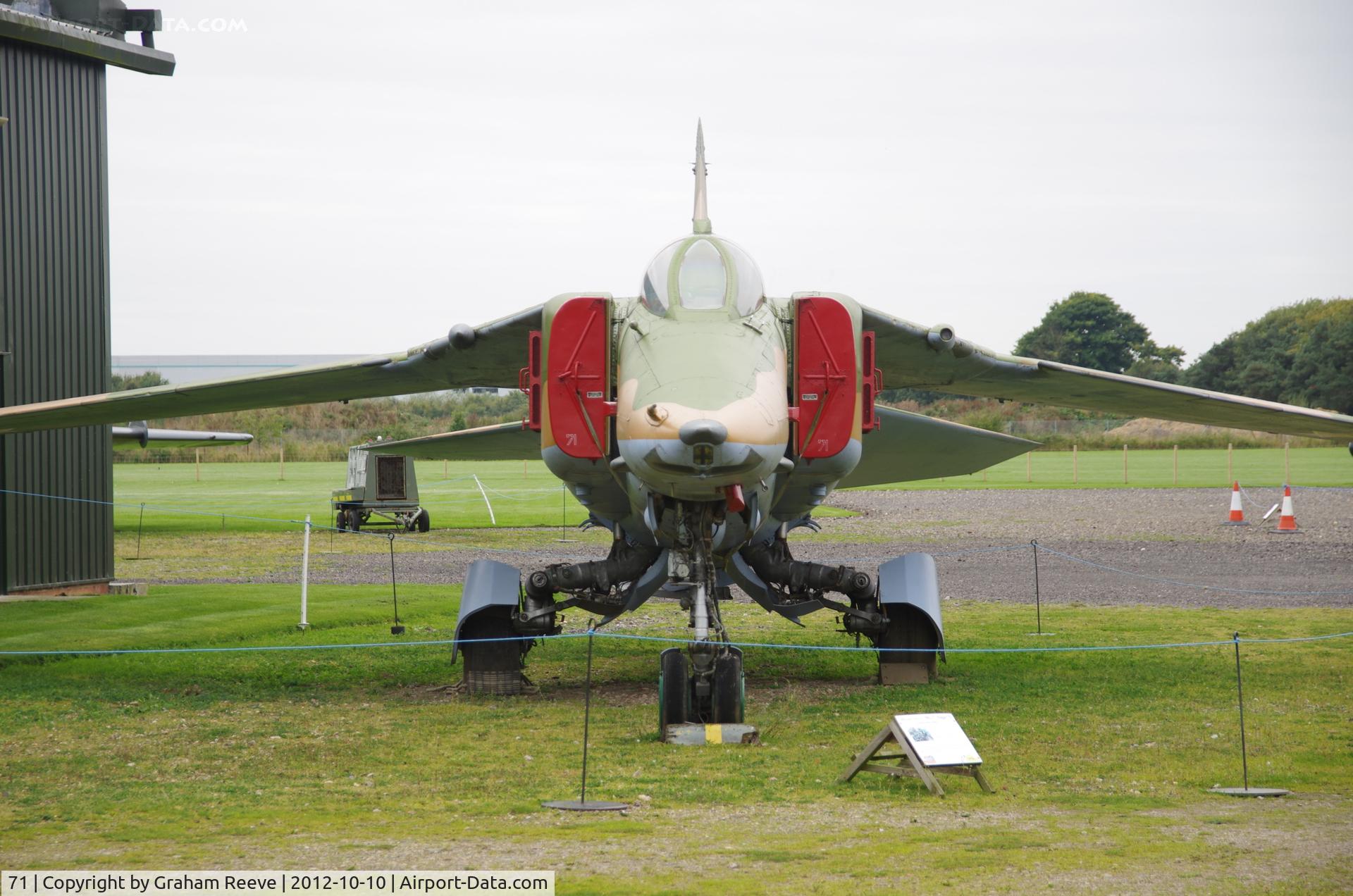 71, Mikoyan-Gurevich MiG-27K C/N 61912507006, Preserved at the Newark Air Museum.