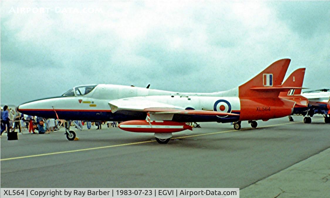 XL564, 1957 Hawker Hunter T.7 C/N 41H-693715, Hawker Hunter T.7 [41H/693715] RAF Greenham Common~G 23/07/1983