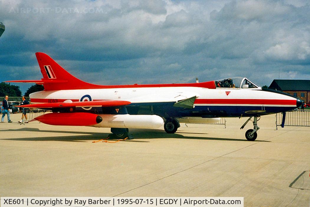 XE601, 1956 Hawker Hunter FGA.9 C/N 41H/679959, Hawker Hunter FGA.9 [41H/679959] RNAS Yeovilton~G 15/07/1995