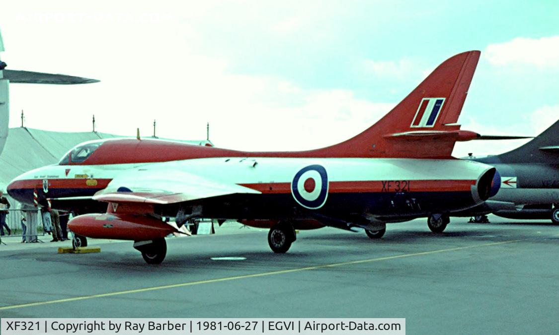 XF321, 1956 Hawker Hunter T.7 C/N HABL003082, Hawker Hunter T.7 [HABL003082] RAF Greenham Common~G 27/06/1981