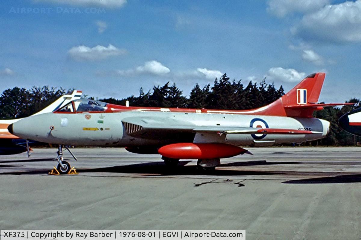 XF375, 1955 Hawker Hunter F.6 C/N S4/U/3275, Hawker Hunter F.6 [S4/U/3275] RAF Greenham Common~G 01/08/1976