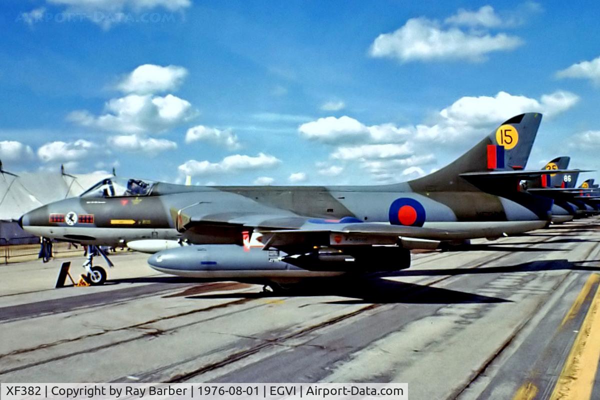 XF382, 1956 Hawker Hunter F.6A C/N S4/U/3282, Hawker Hunter F.6A [S4/U/3282] RAF Greenham Common~G 01/08/1976