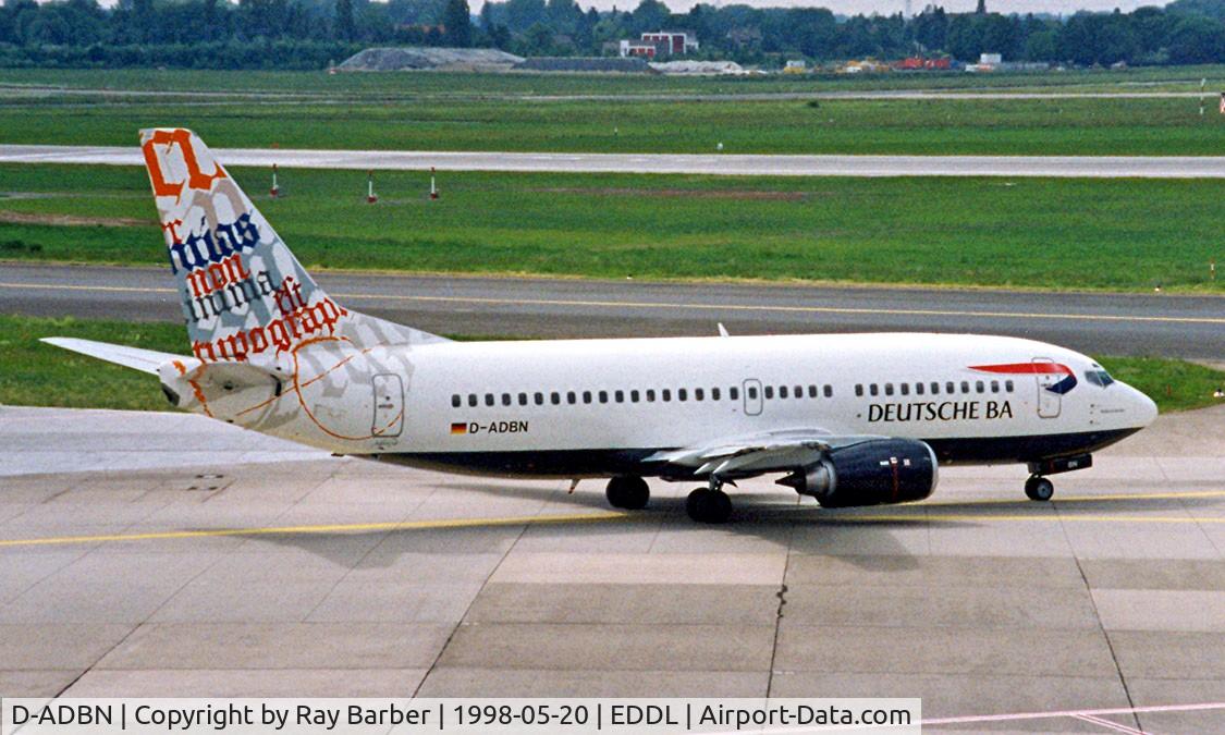 D-ADBN, 1997 Boeing 737-31S C/N 29058, Boeing 737-31S [29058] (Deutsche BA) Dusseldorf~D 20/05/1998