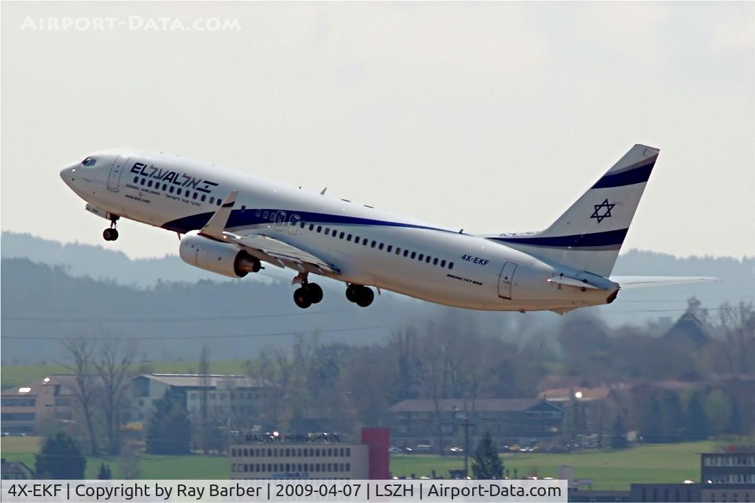 4X-EKF, 2008 Boeing 737-8HX C/N 29638, Boeing 737-8HX [29638] (El Al Israel Airlines) Zurich~HB 07/04/2009