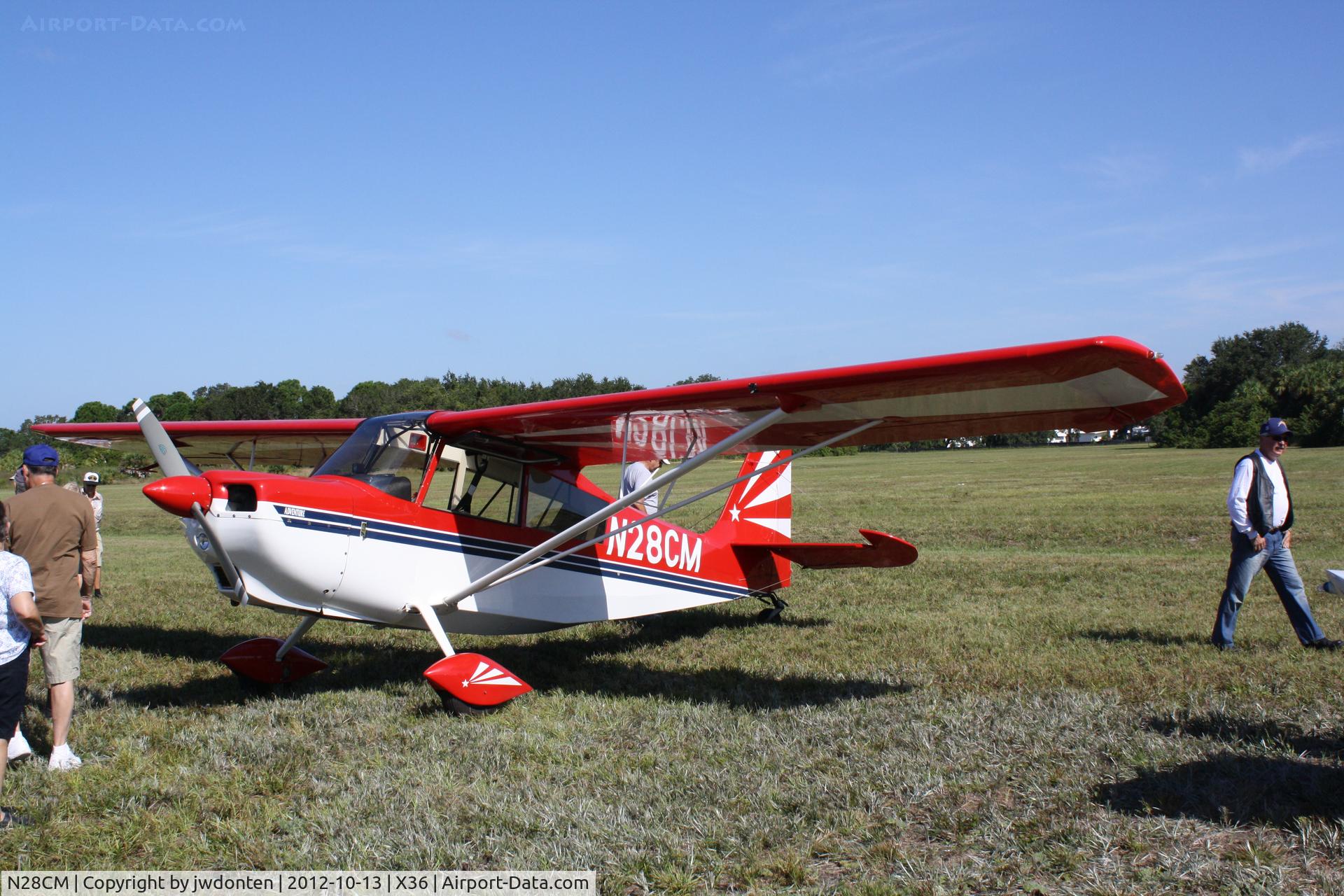 N28CM, 2004 American Champion 7GCAA Citabria C/N 485-2004, American Champion Citabria (N28CM) flies over Buchan Airport