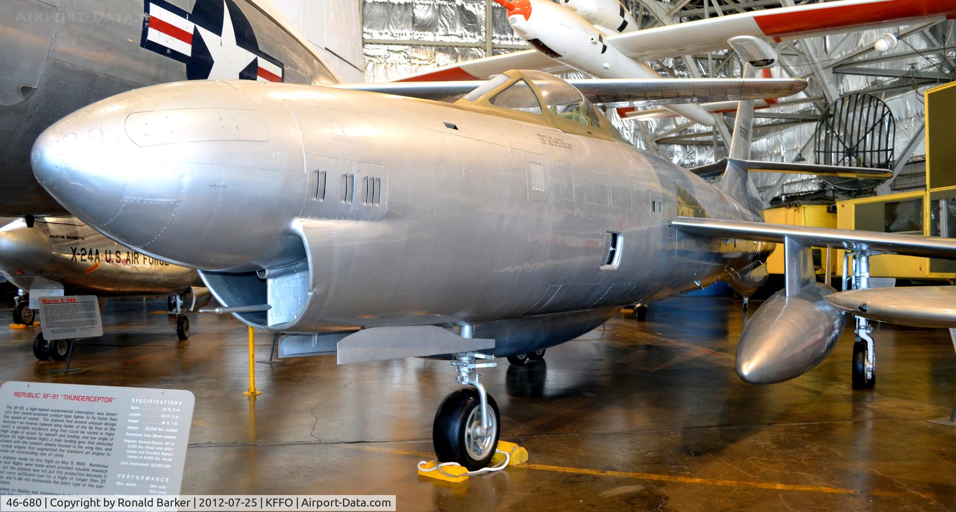46-680, 1948 Republic XF-91 Thunderceptor C/N Not found 46-680, AF Museum