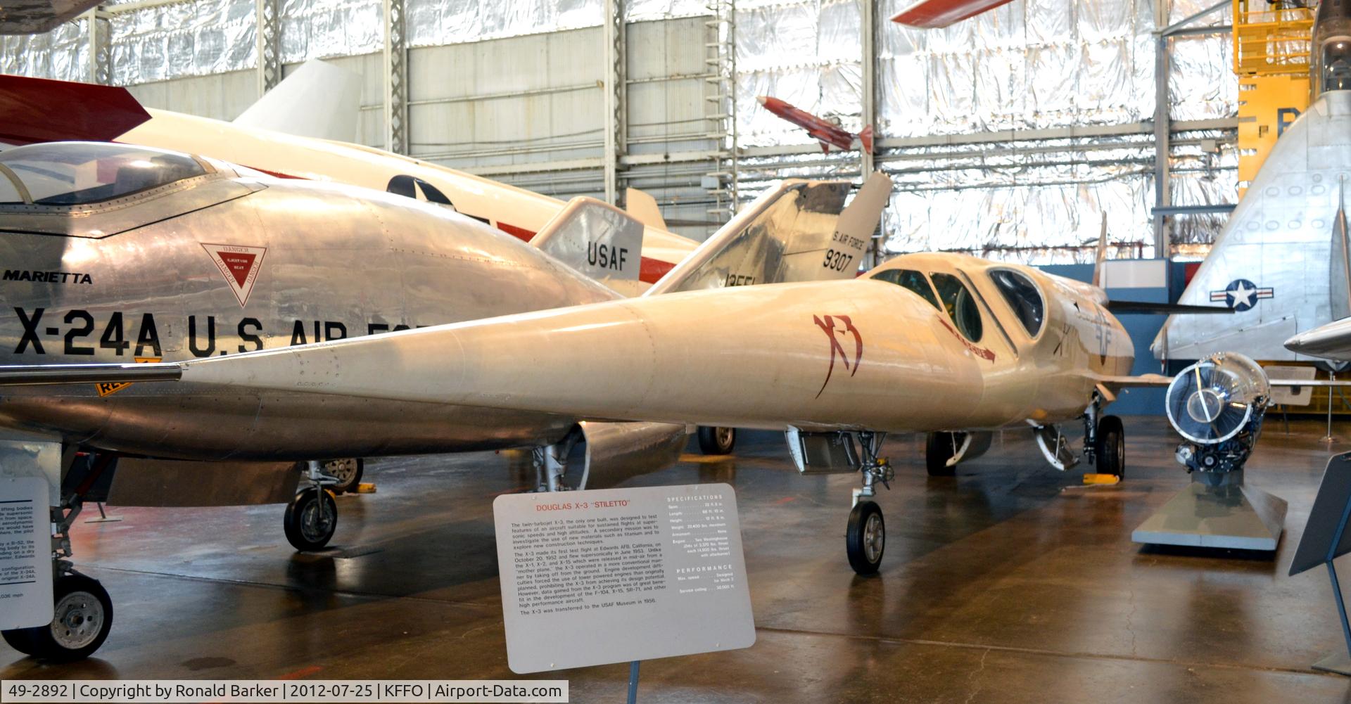 49-2892, 1949 Douglas X-3 Stiletto C/N Not found 49-2892, AF Museum