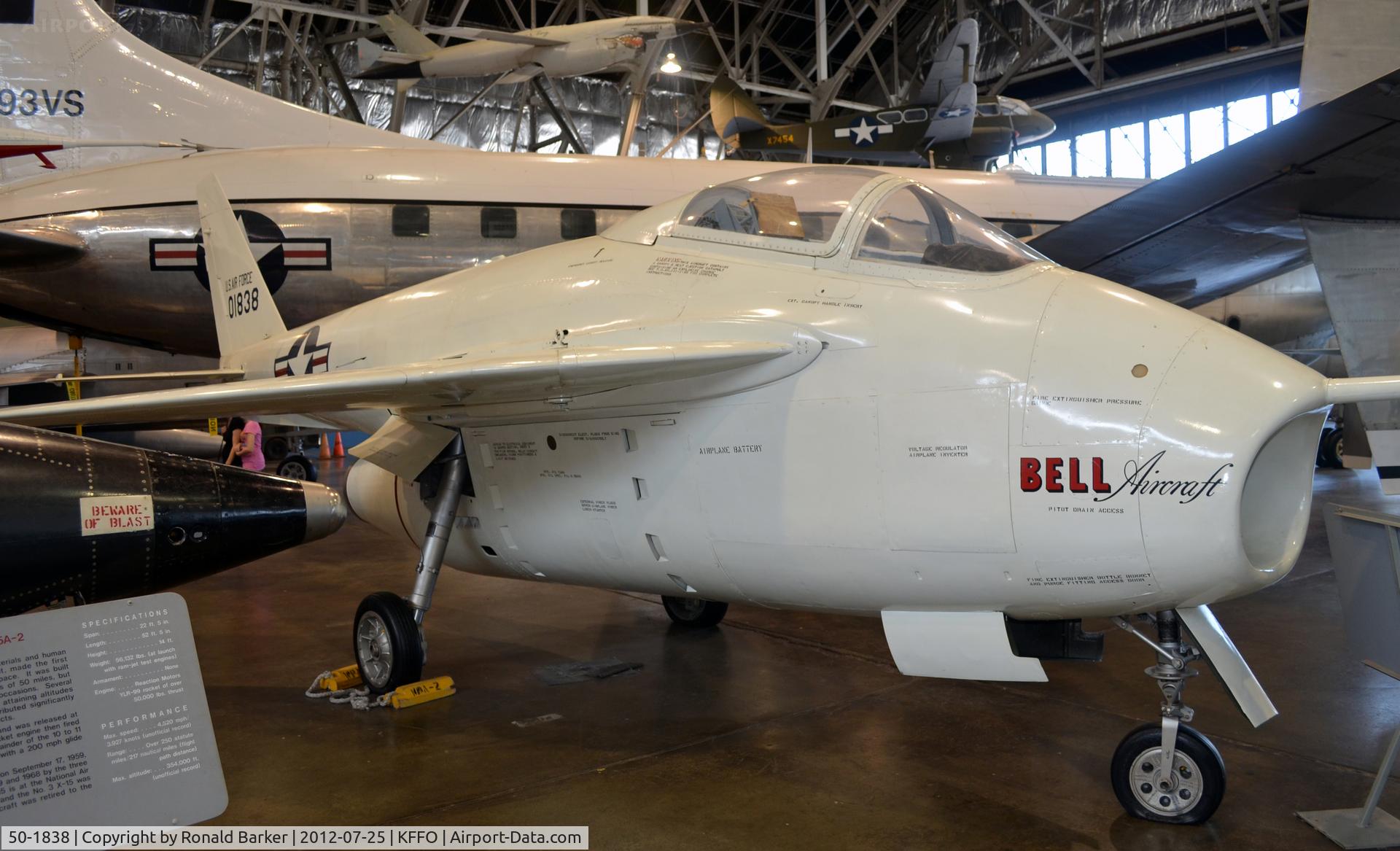 50-1838, 1950 Bell X-5 C/N Not found 50-1838, AF Museum