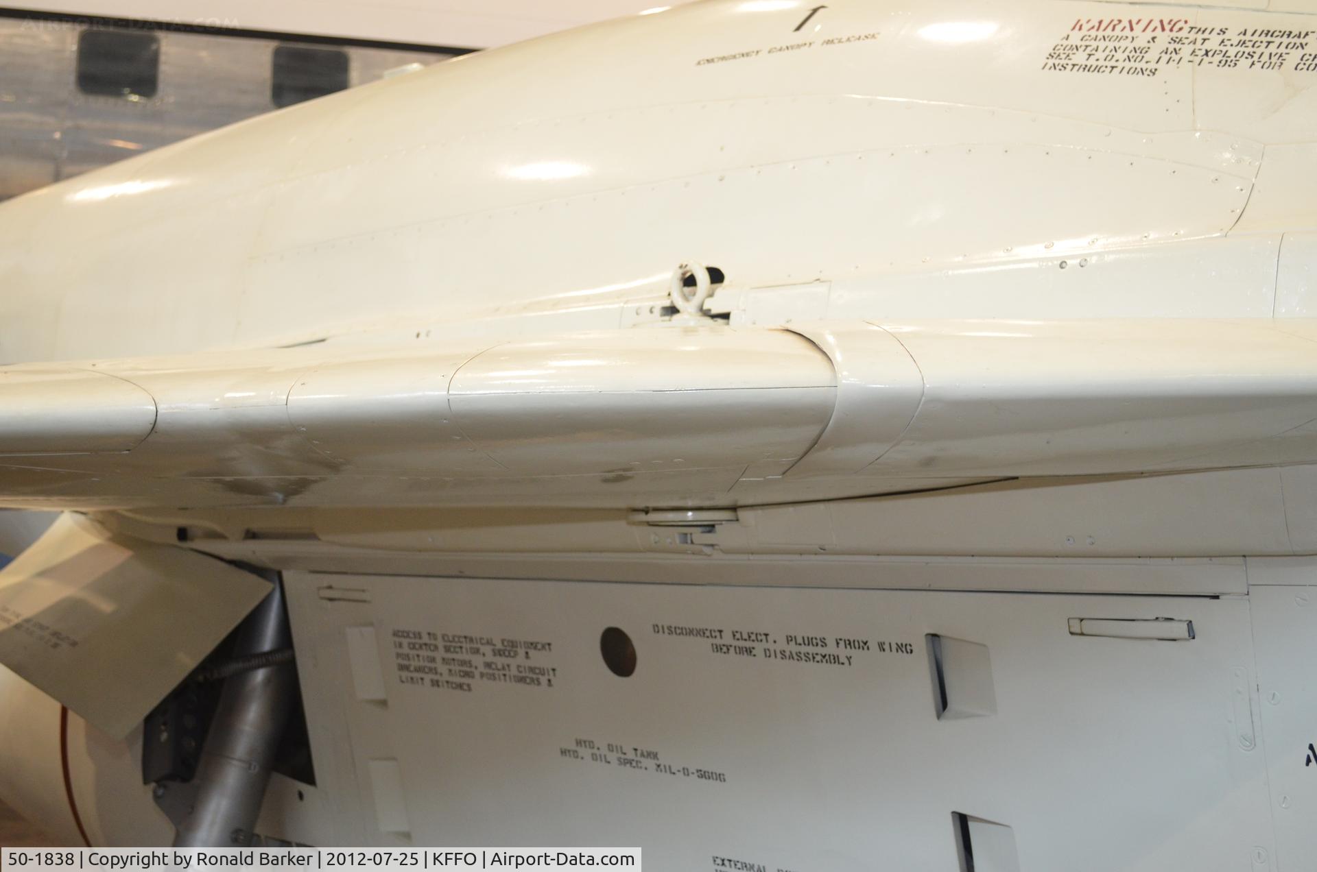 50-1838, 1950 Bell X-5 C/N Not found 50-1838, AF Museum  swing wing