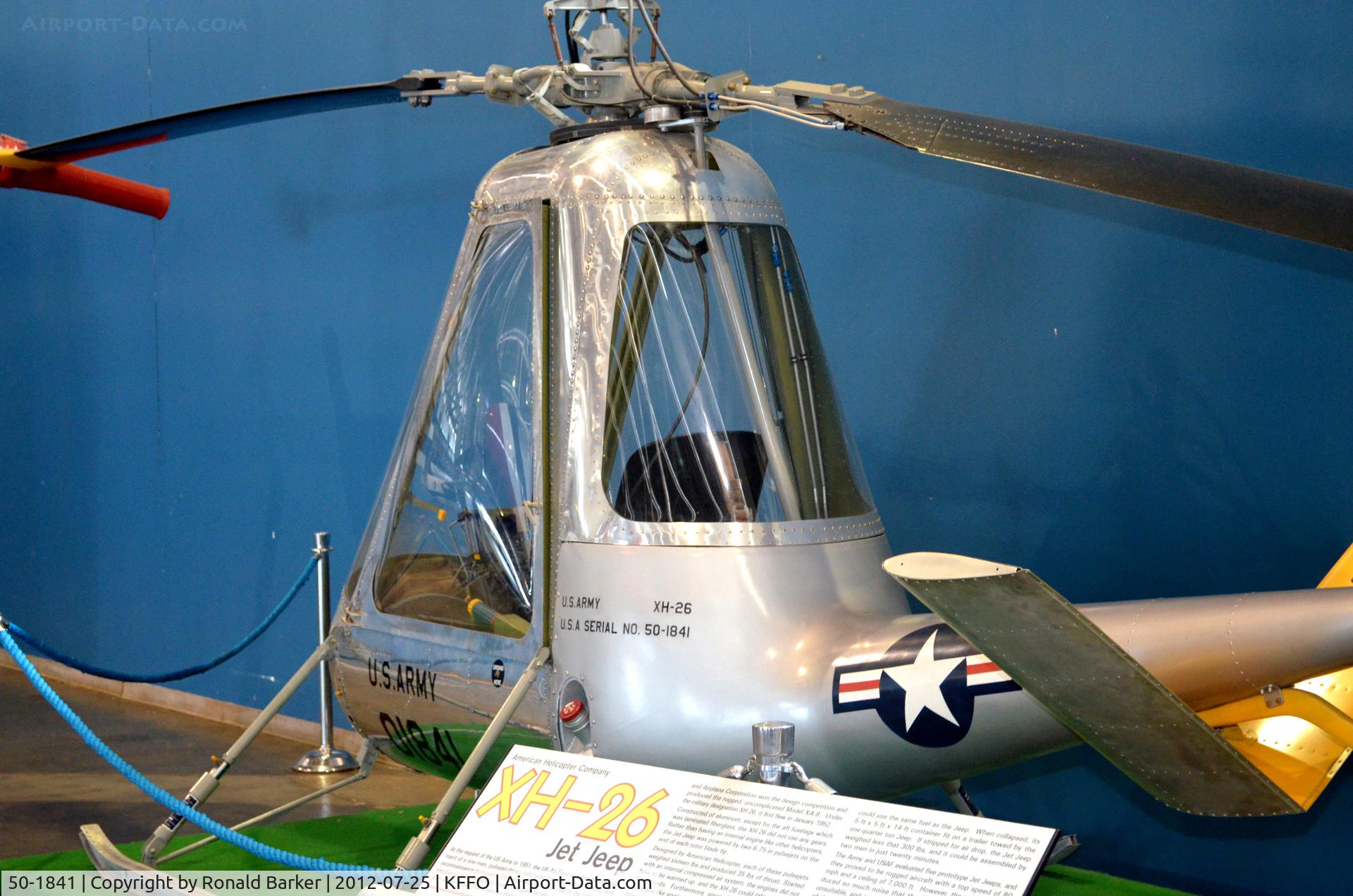 50-1841, 1951 American Helicopter Company XH-26 Jet Jeep C/N Unknown, AF Museum