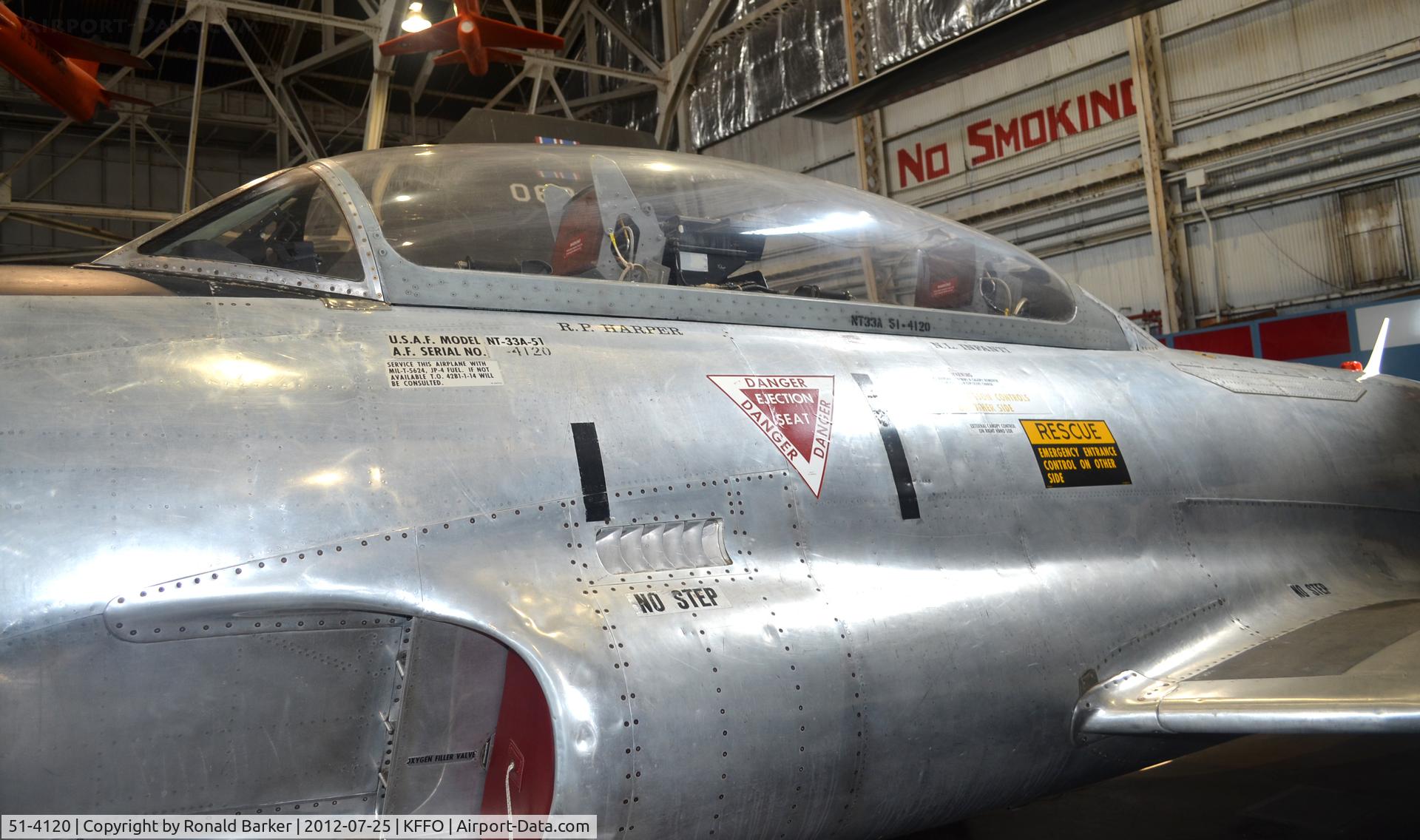 51-4120, 1951 Lockheed NT-33A-1-LO C/N 580-5414, AF Museum
