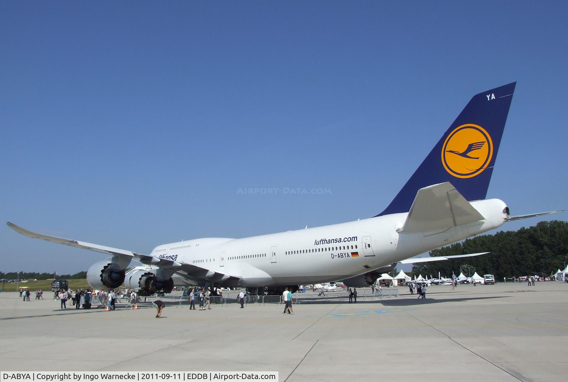 D-ABYA, 2012 Boeing 747-830 C/N 37827, Boeing 747-830 of Lufthansa at the ILA 2012, Berlin