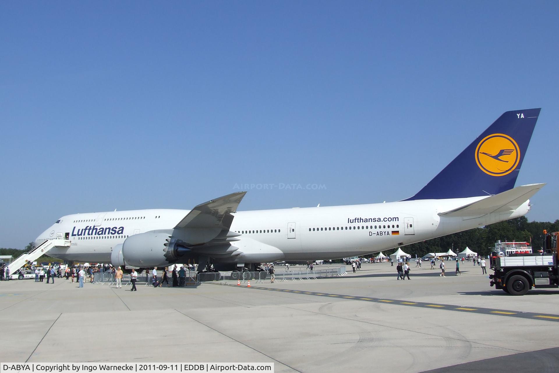 D-ABYA, 2012 Boeing 747-830 C/N 37827, Boeing 747-830 of Lufthansa at the ILA 2012, Berlin