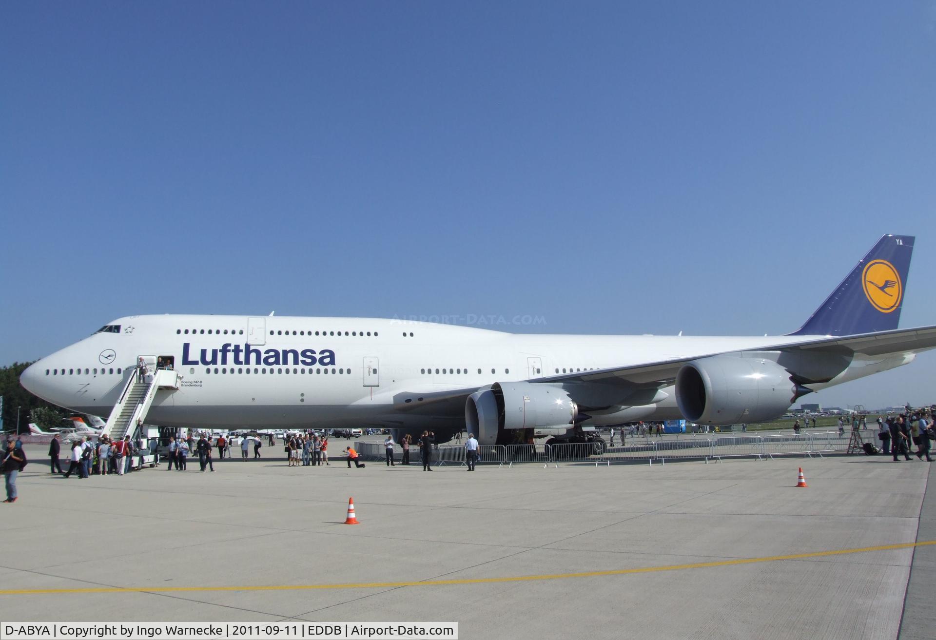 D-ABYA, 2012 Boeing 747-830 C/N 37827, Boeing 747-830 of Lufthansa at the ILA 2012, Berlin