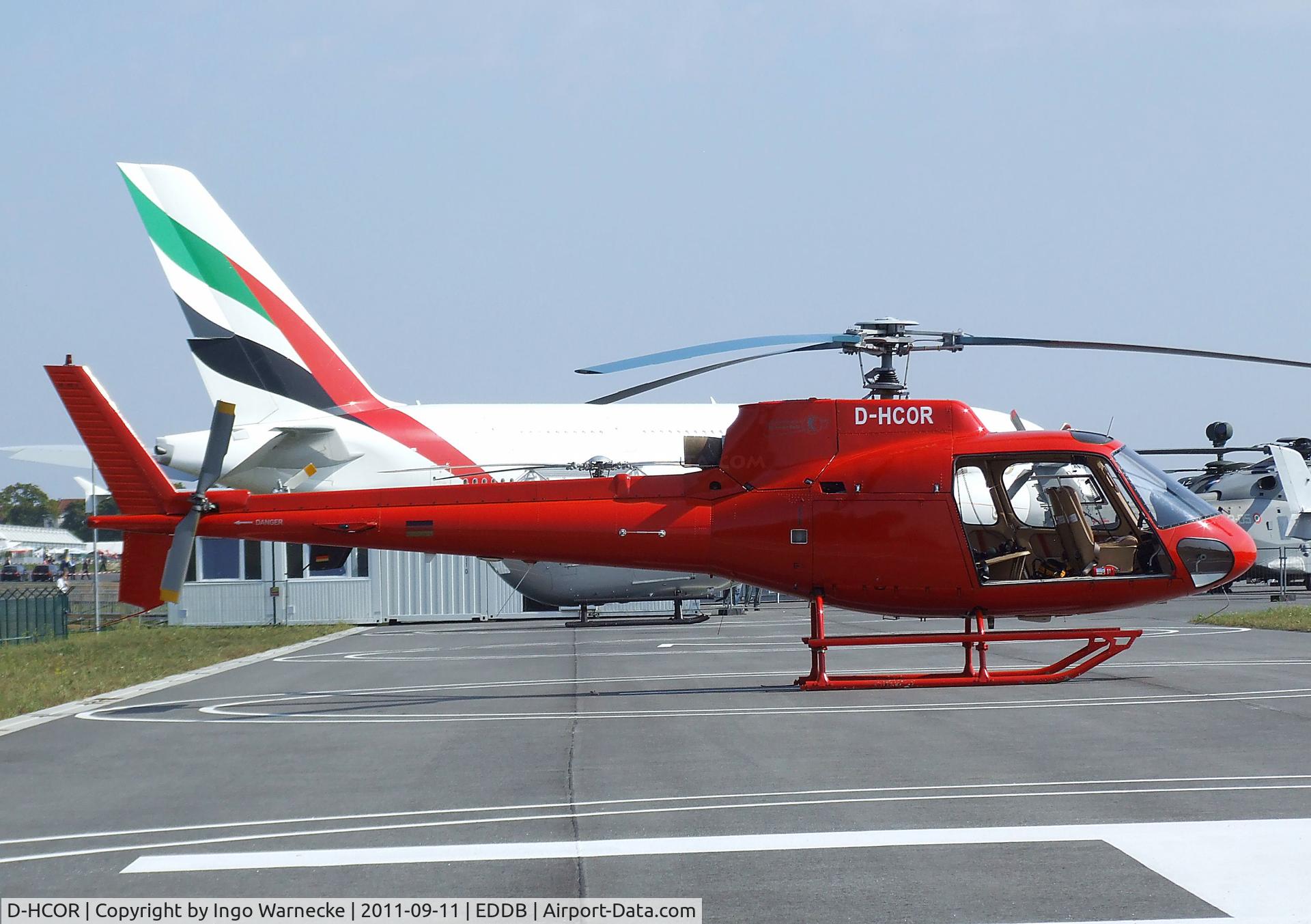 D-HCOR, Aerospatiale AS-350B Ecureuil C/N 1601, Aerospatiala AS.350B Ecureuil at the ILA 2012, Berlin