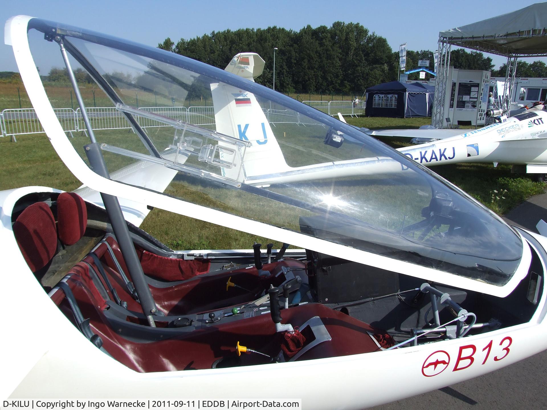 D-KILU, Akaflieg Berlin B-13 C/N unknown_D-KILU, Akaflieg Berlin B-13 (designed and registered - but never operated - as a motorized glider with retractable propeller, it will be converted to an electric motor in the near future) at the ILA 2012, Berlin  #c