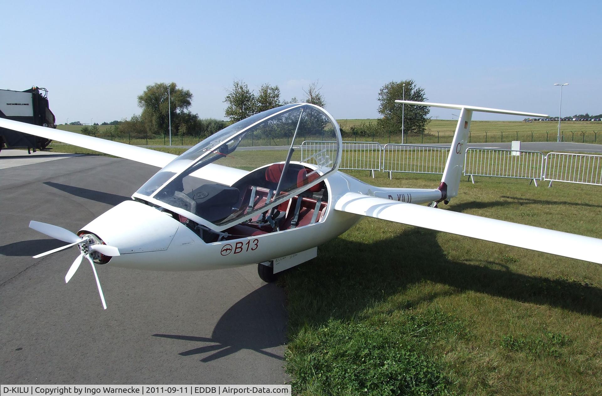 D-KILU, Akaflieg Berlin B-13 C/N unknown_D-KILU, Akaflieg Berlin B-13 (designed and registered - but never operated - as a motorized glider with retractable propeller, it will be converted to an electric motor in the near future) at the ILA 2012, Berlin