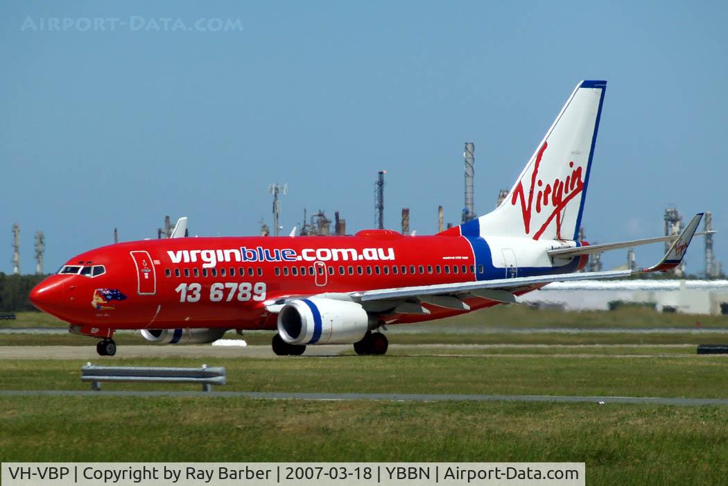 VH-VBP, 2001 Boeing 737-7BX C/N 30743, Boeing 737-7BX [30743] (Virgin Blue) Brisbane-International~VH 18/03/2007