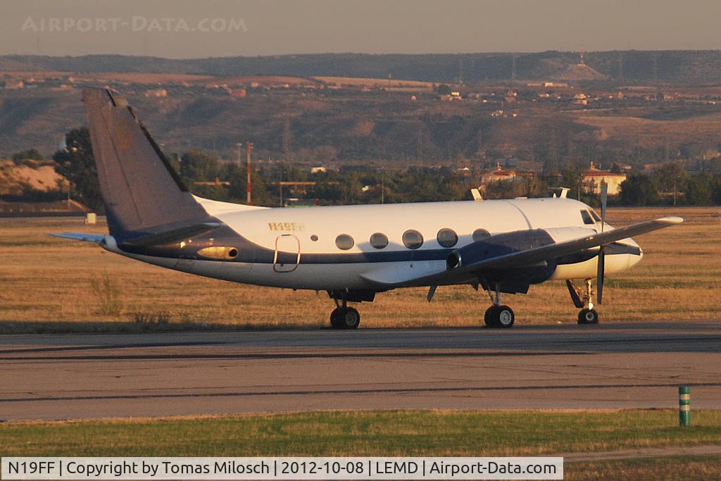 N19FF, 1959 Grumman G-159 Gulfstream 1 C/N 20, Parked in Madrid together with N19TZ and N19BX.