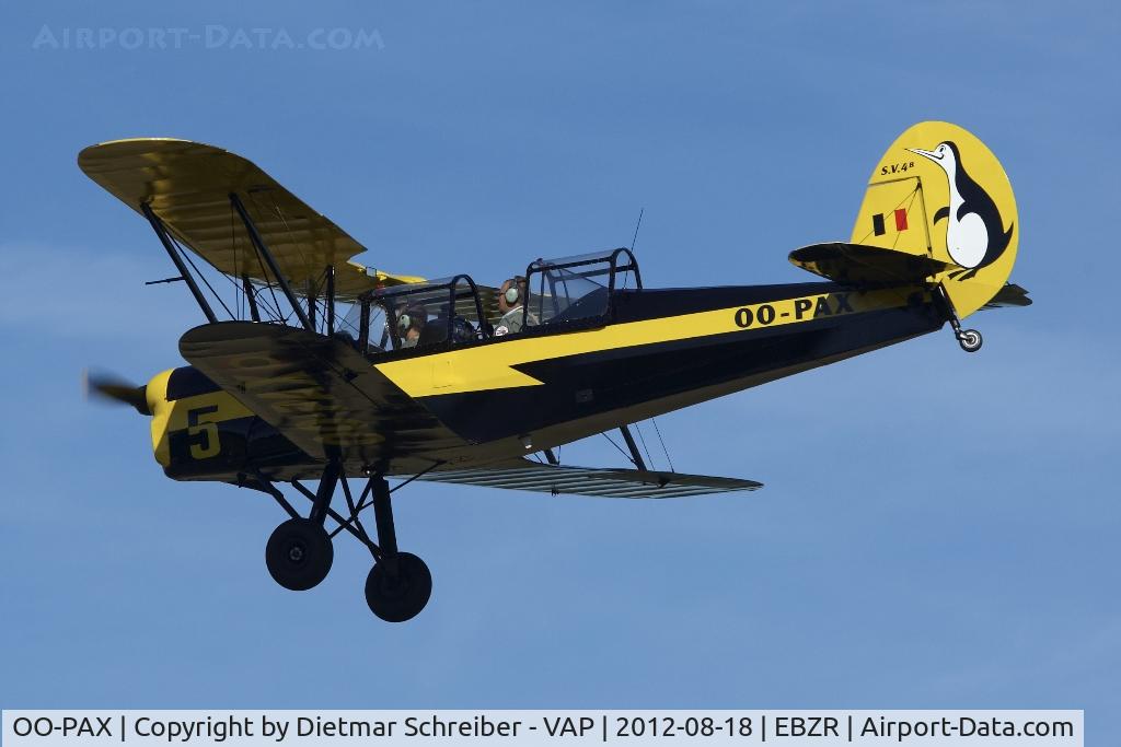 OO-PAX, 1948 Stampe-Vertongen SV-4B C/N 1147, Stampe SV4