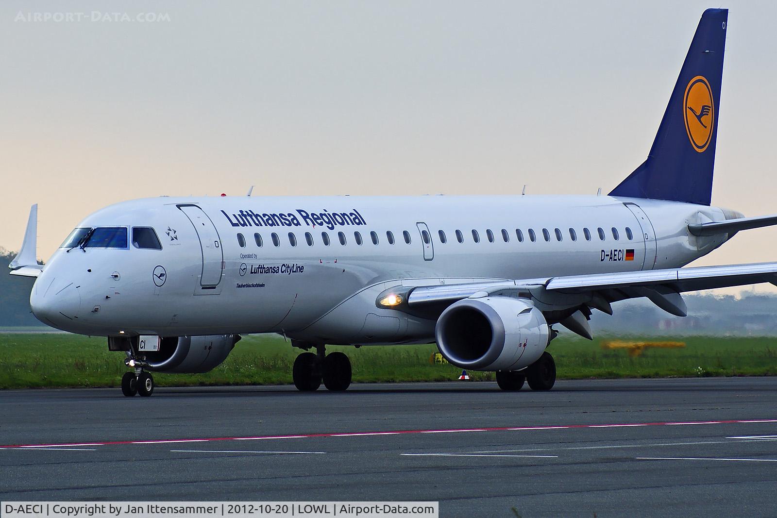 D-AECI, 2010 Embraer 190LR (ERJ-190-100LR) C/N 19000381, D-AECI @ LOWL