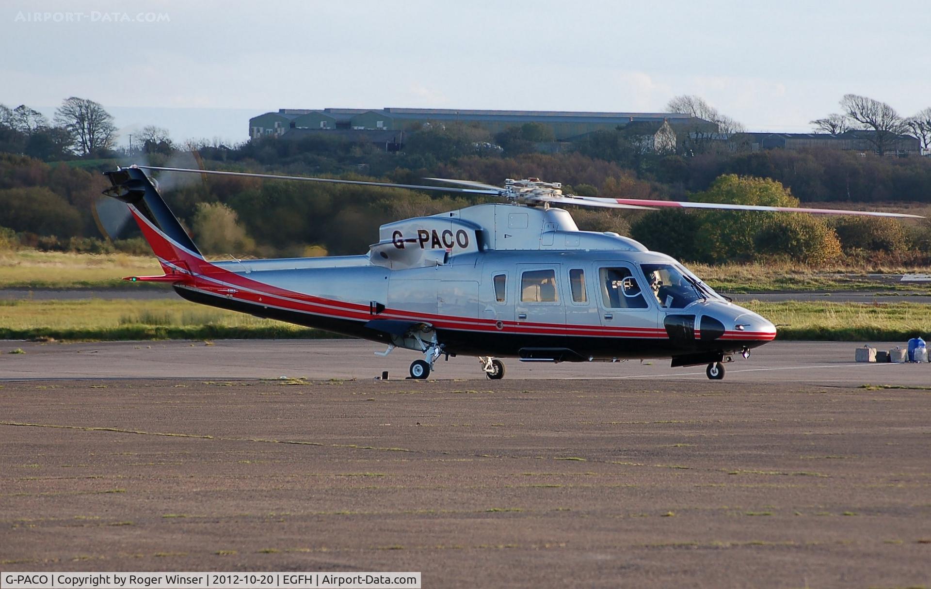 G-PACO, 2009 Sikorsky S-76C C/N 760782, Visiting helicopter operated by Cardinal Helicopter Services.