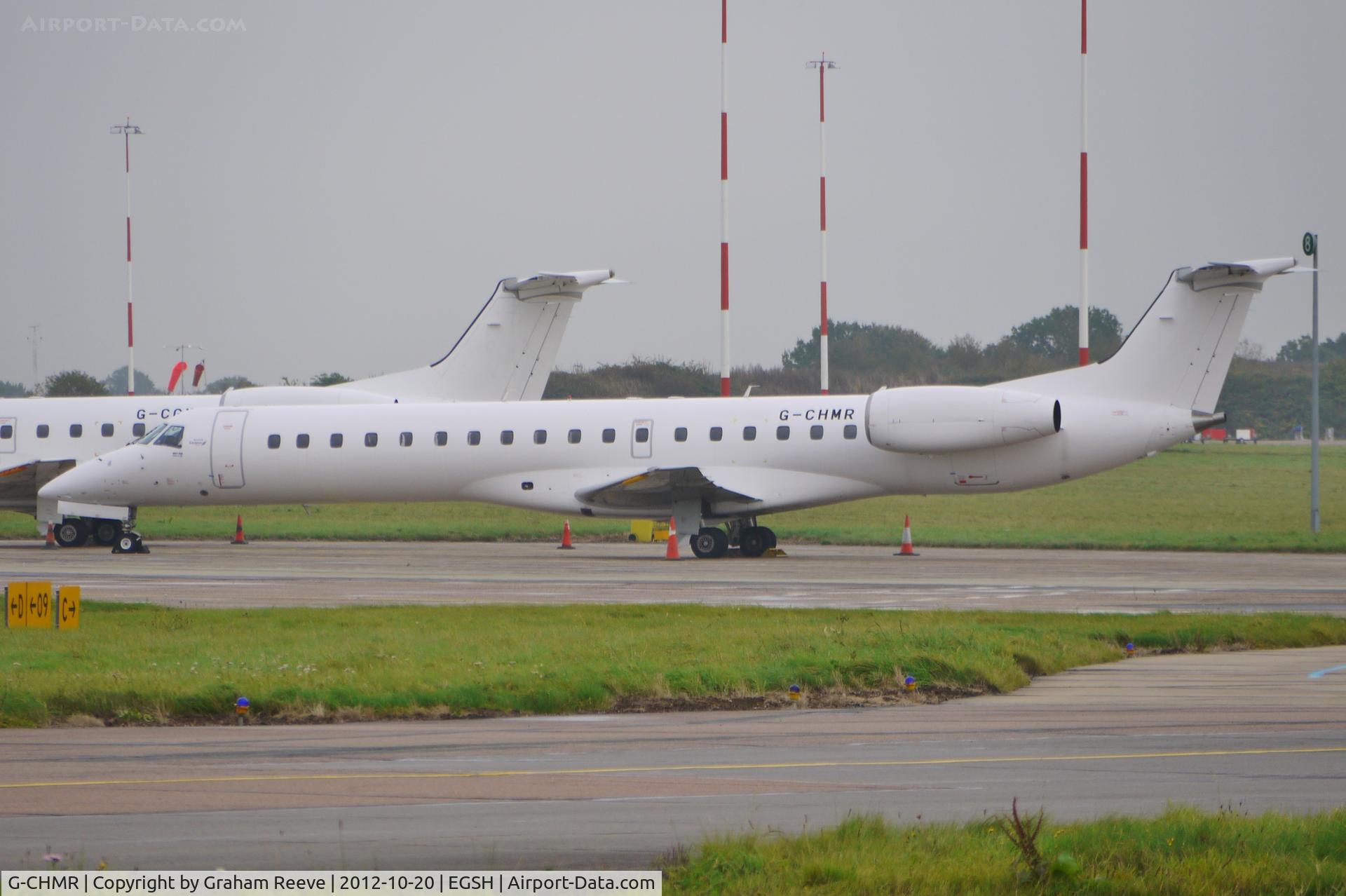 G-CHMR, 2001 Embraer EMB-145MP (ERJ-145MP) C/N 145405, Parked at Norwich.