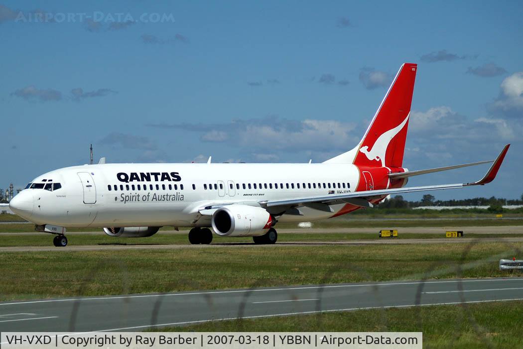 VH-VXD, 2001 Boeing 737-838 C/N 29552, Boeing 737-838 [29552] (QANTAS) Brisbane International~VH 18/03/2007