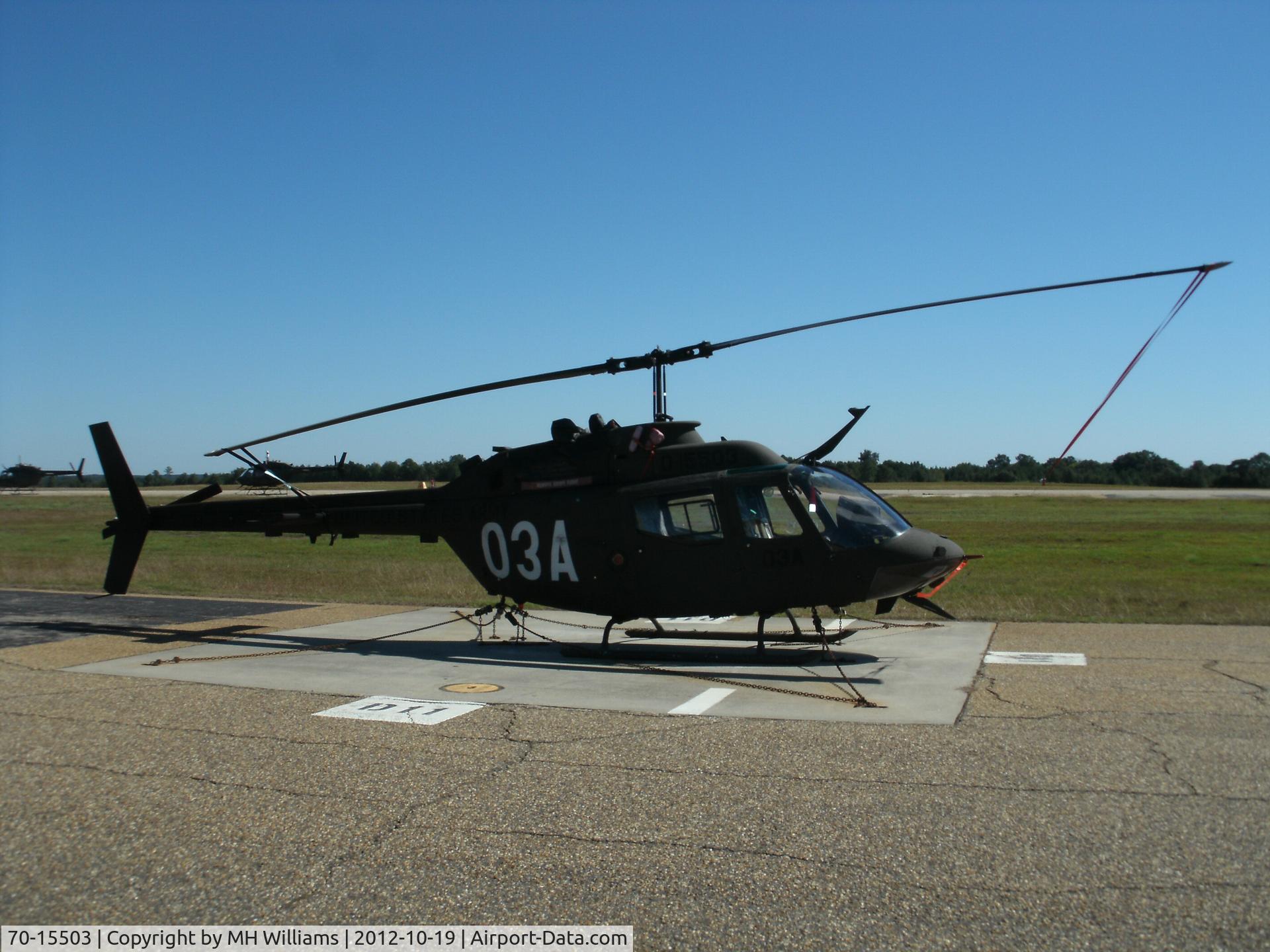 70-15503, 1970 Bell OH-58A Kiowa C/N 41054, Ft. Rucker Al