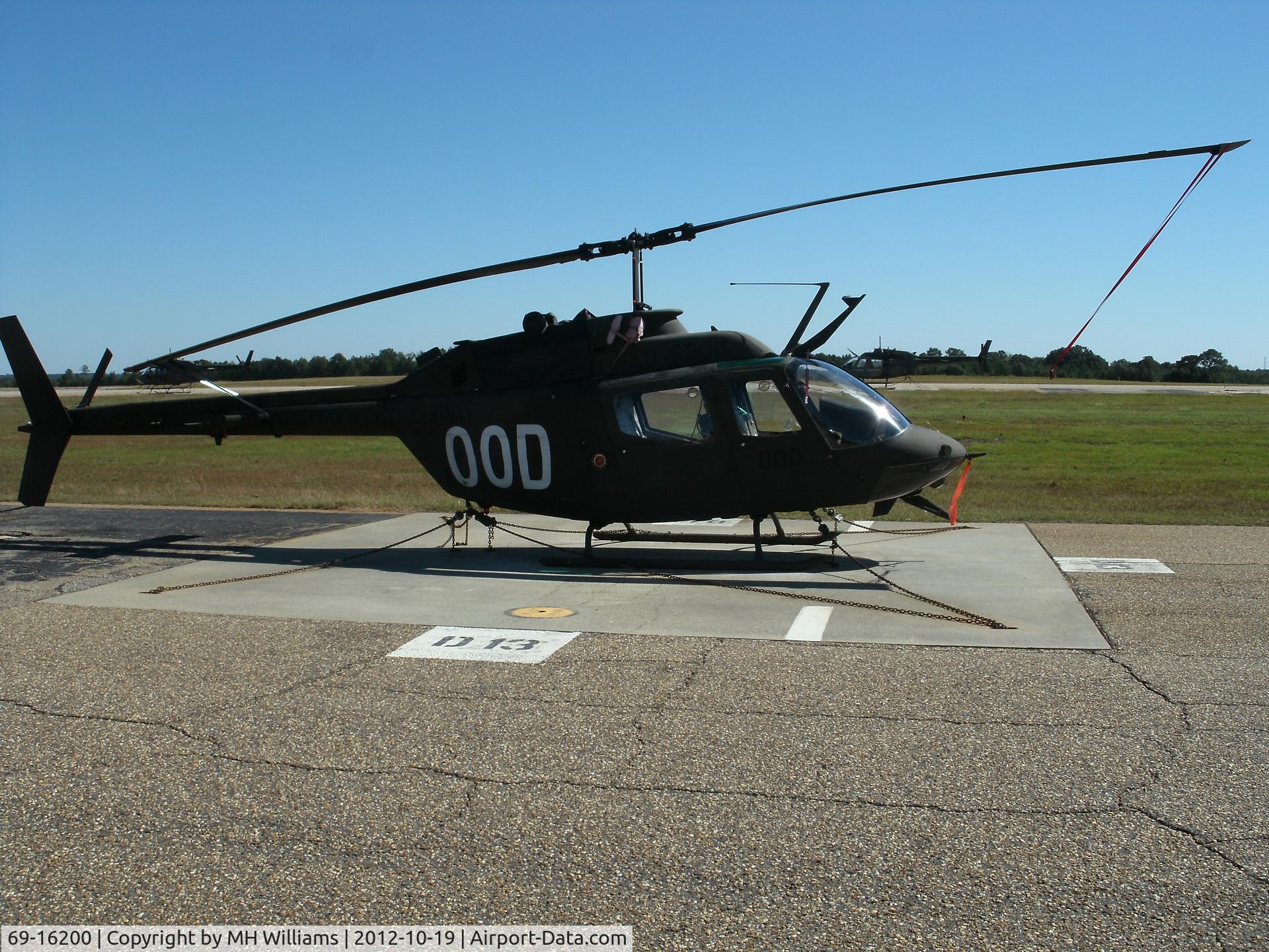 69-16200, 1969 Bell OH-58C Kiowa C/N 40421, Ft. Rucker Al.
