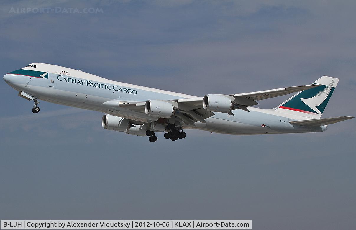 B-LJH, 2012 Boeing 747-867F/SCD C/N 39245, Taking off from the LAX.