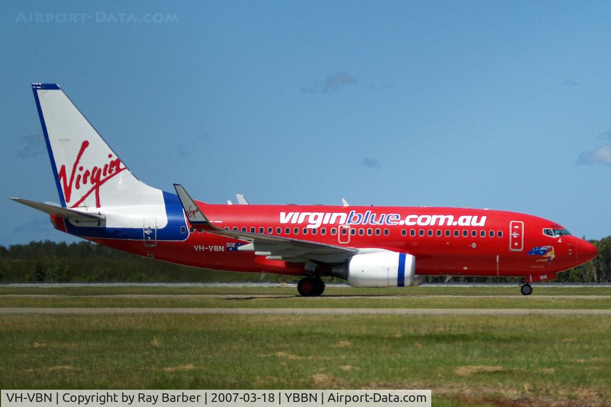 VH-VBN, 2002 Boeing 737-76N C/N 33005, Boeing 737-76N [33005]  (Virgin Blue) Brisbane-International~VH 18/03/2007.