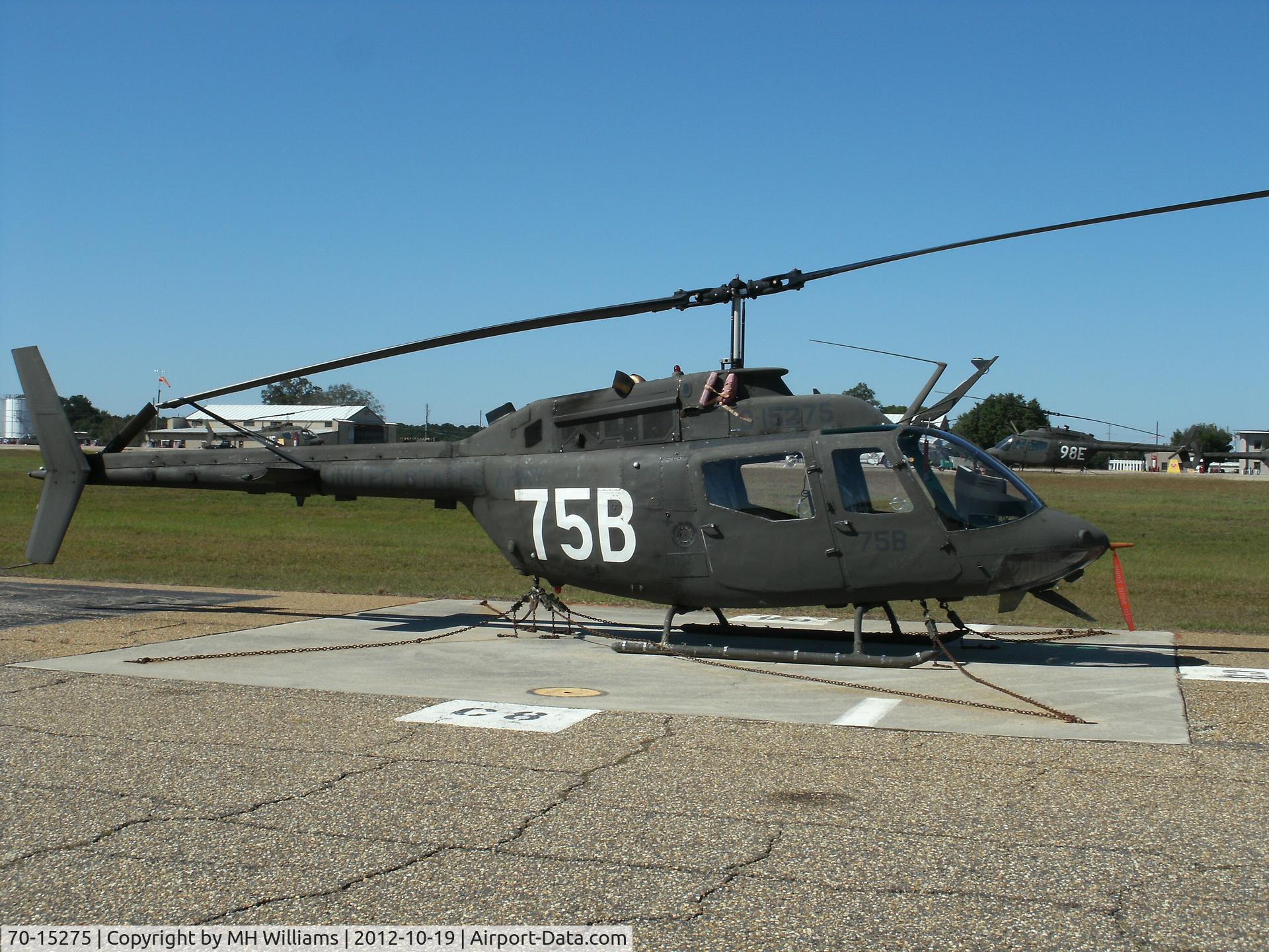 70-15275, 1970 Bell OH-58A Kiowa C/N 40826, Ft. Rucker Al