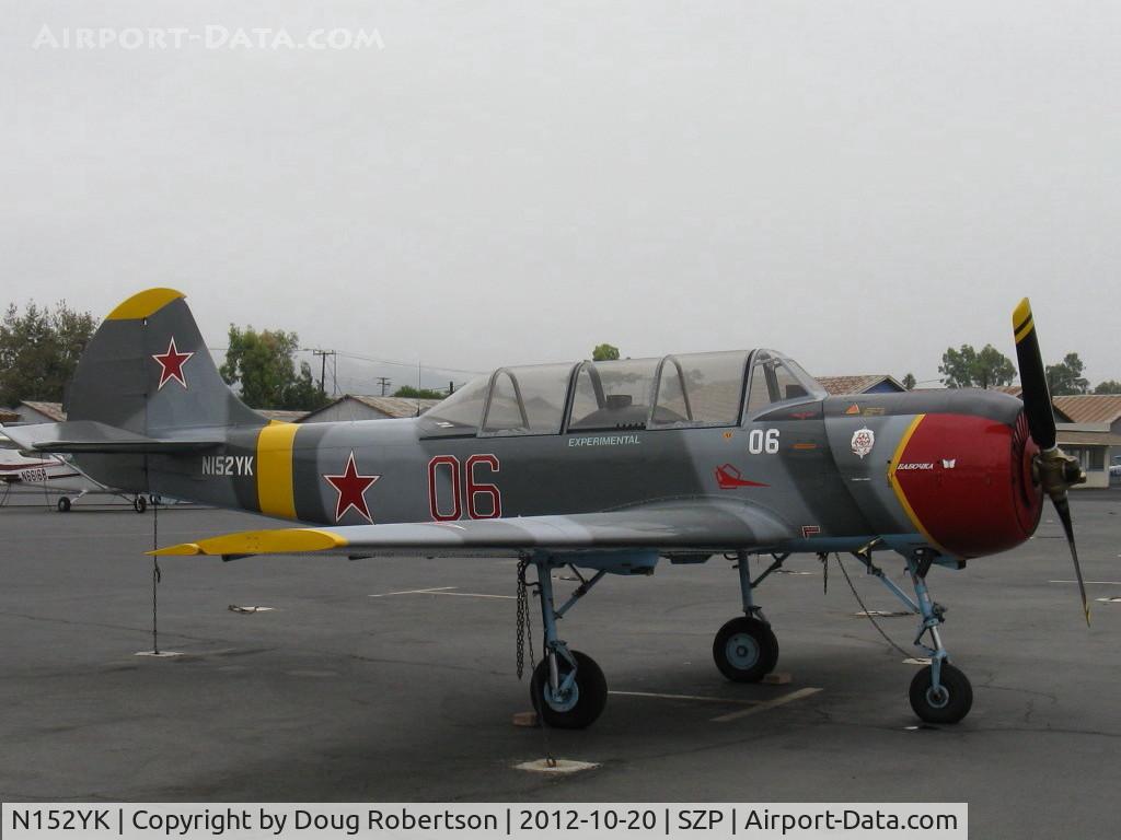 N152YK, 1995 Yakovlev Yak-52 C/N 9511815, 1995 Yakovlev YAK 52, Vedeneev (Ivchenko) M-14P 360 Hp radial