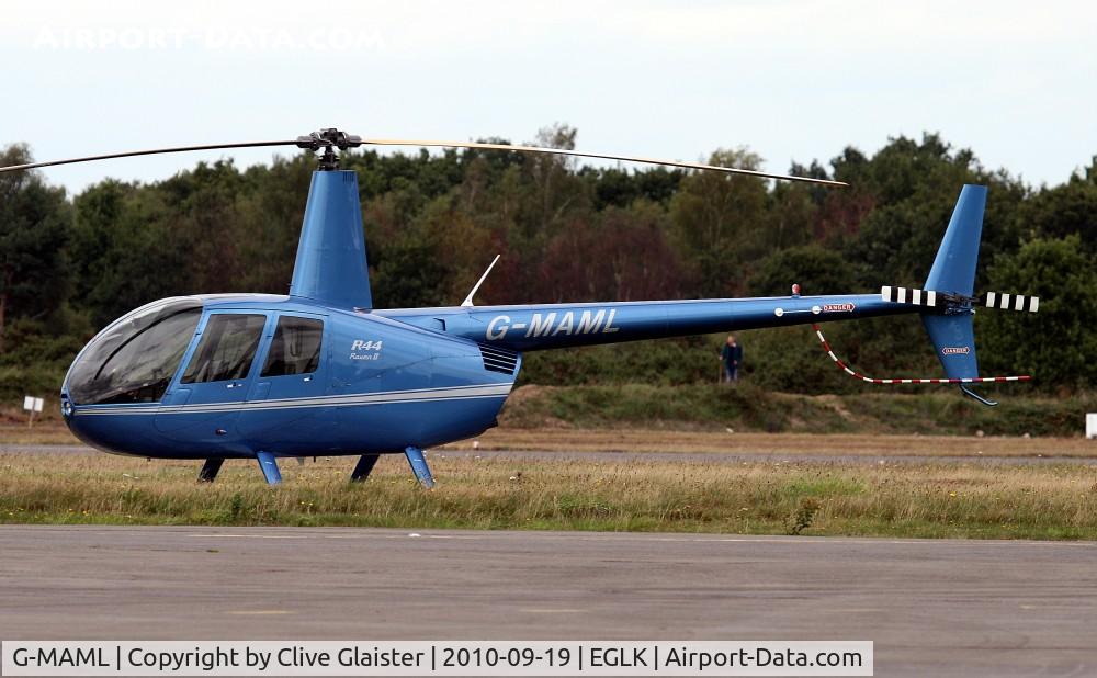G-MAML, 2008 Robinson R44 II C/N 12153, G-MAML > OH-HEL - Originally owned to, Barley Mo Ltd in March 2008. To OH-HEL January 2011.