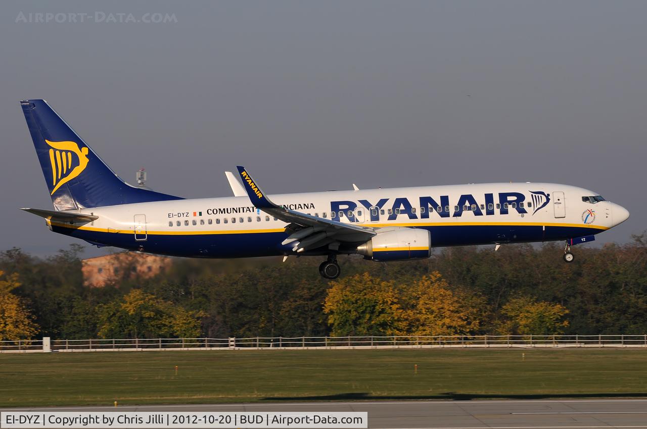 EI-DYZ, 2008 Boeing 737-8AS C/N 37518, Ryanair