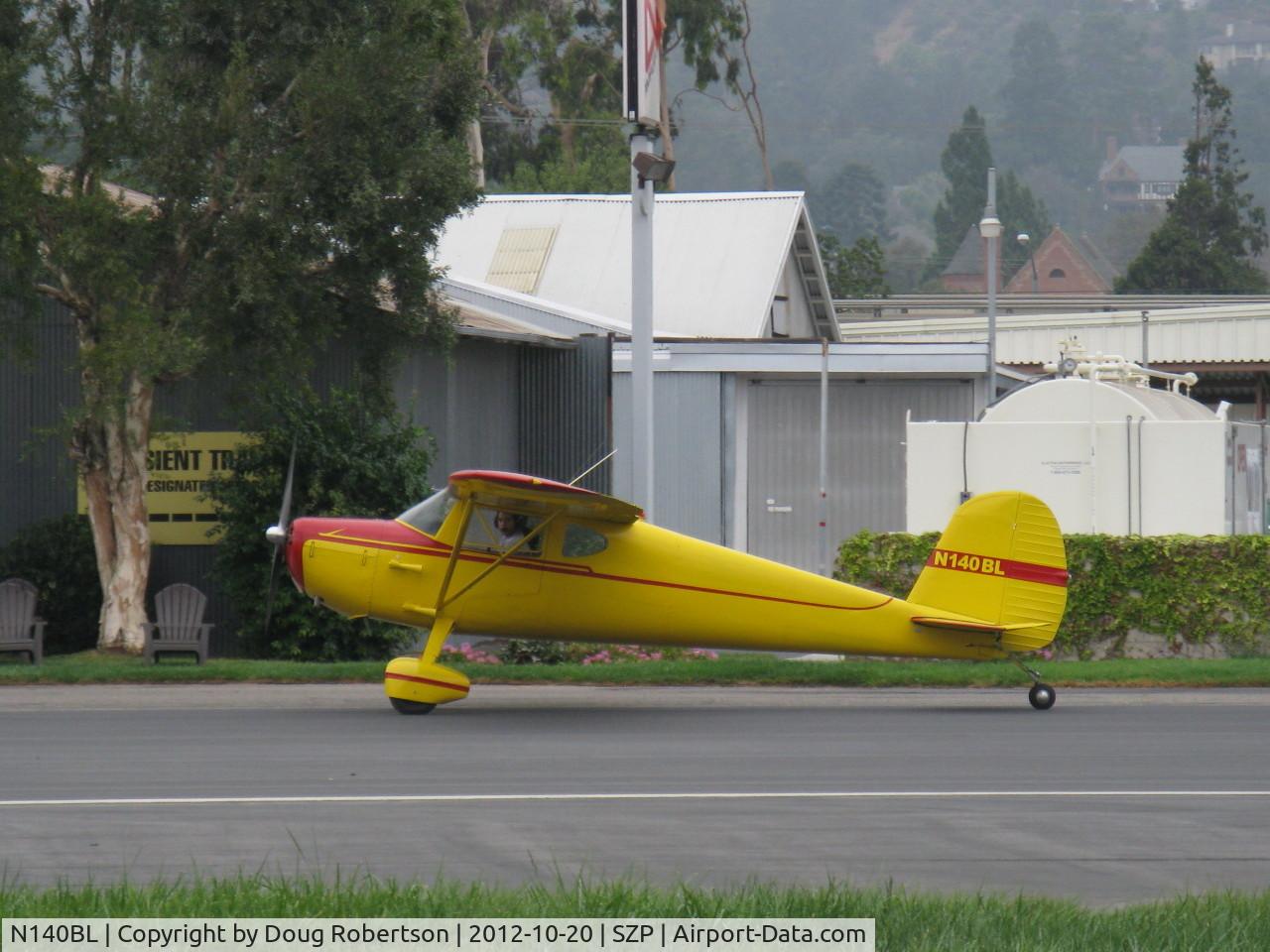 N140BL, 1946 Cessna 140 C/N 14565, 1946 Cessna 140, Continental C85 85 Hp, taxi to 04