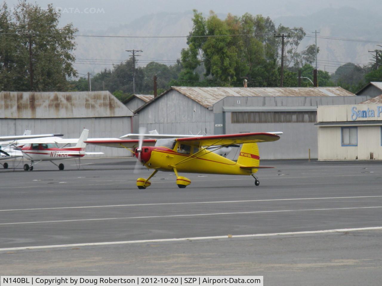 N140BL, 1946 Cessna 140 C/N 14565, 1946 Cessna 140, Continental C85 85 Hp, taxi to 04